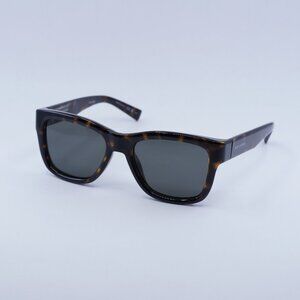 Saint Laurent SL674 003 Sunglasses Havana Square Frame, Grey Lenses